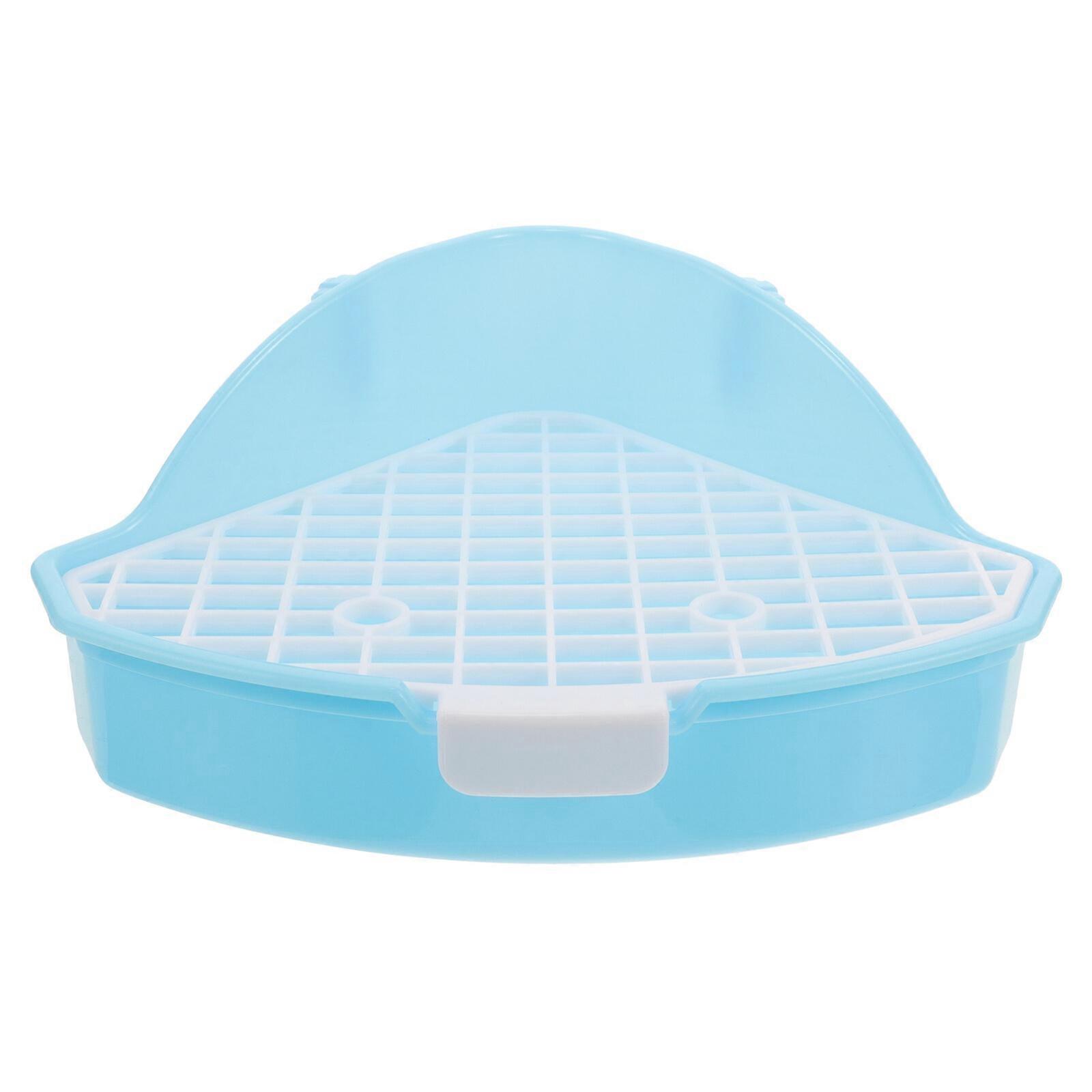 Pet Urinal Potty Small Pets Corner Litter Pan Plastic Triangular Litter Tray for Small Animals