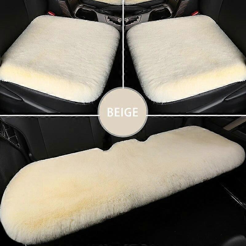 Car Seat Cushion Winter Rabbit Plush Seat Cushion Single Piece Square Cushion Without Backrest Thermal Cotton Cushion
