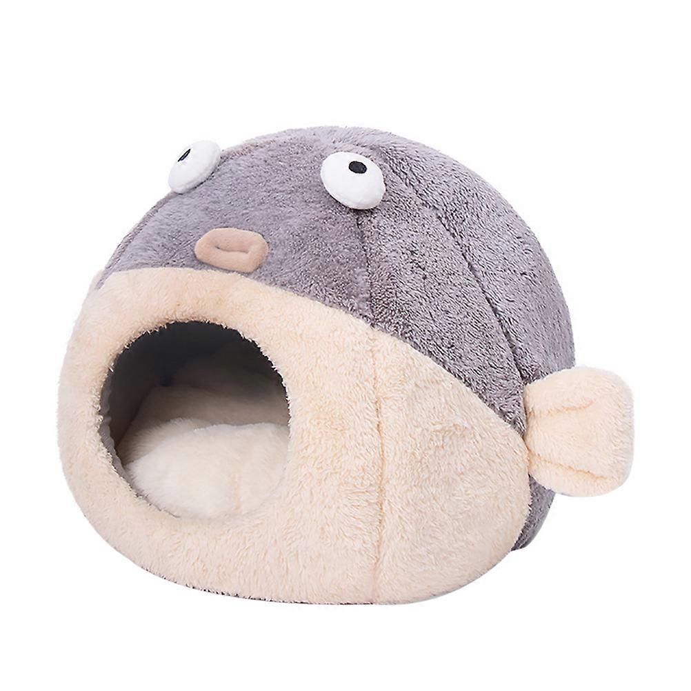 Puffer Shape Cat House Cat Bed Semi-Enclosed Puppy Nest Cat Sleeping Bed