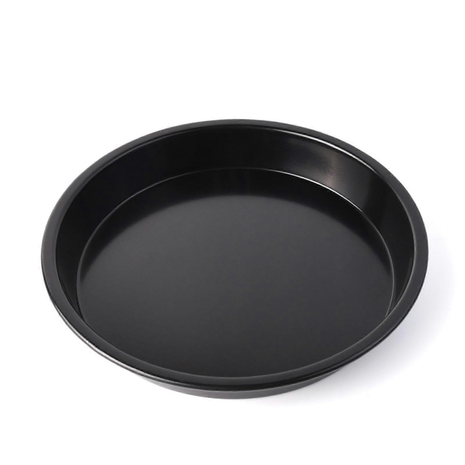 JiKaiX Carbon Steel Pizza Pan High-Temperature Resistant Even Heat Transfer Multipurpose Quick Baking Round Pizza Tray