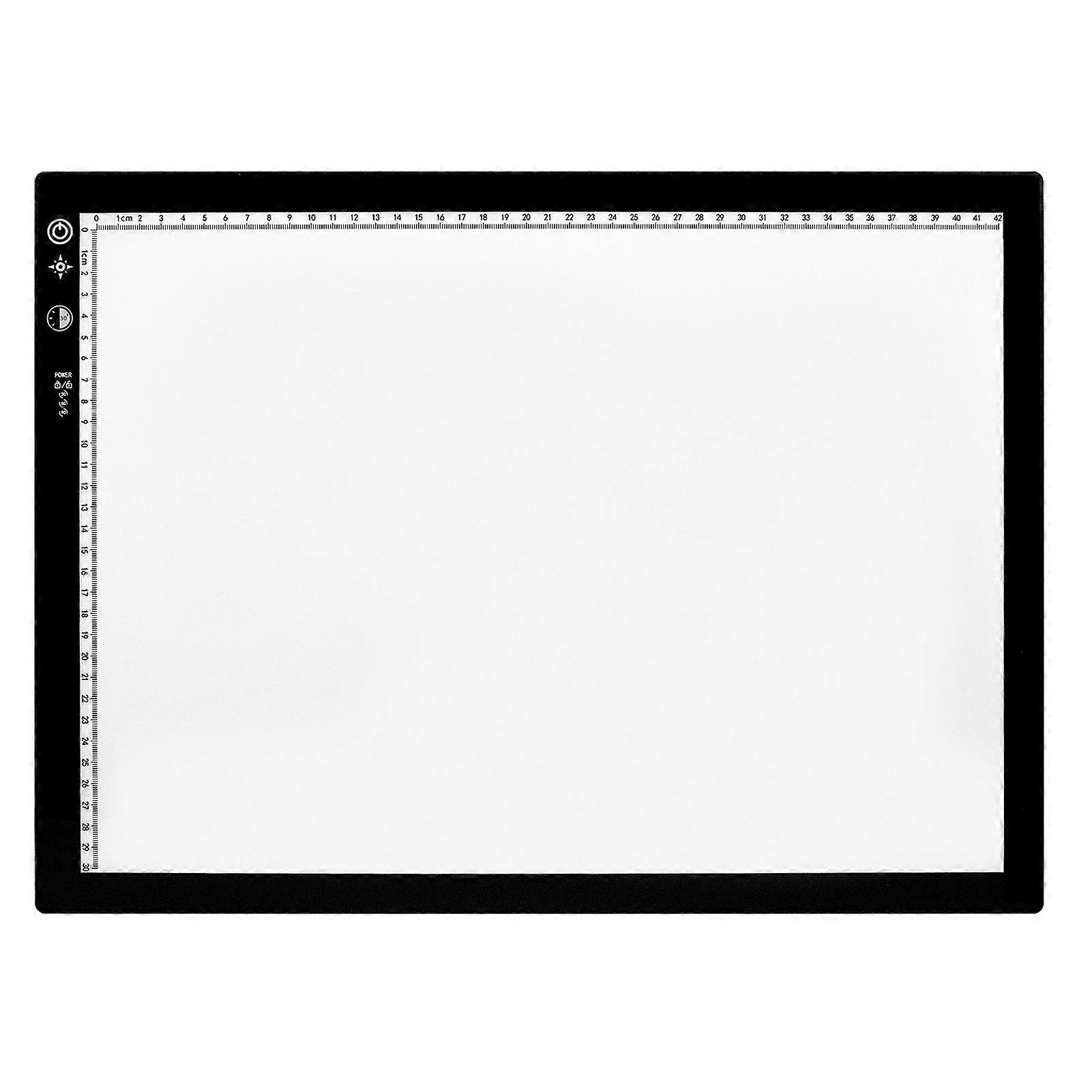 1 Set LED Copy Board Dimmable Timing Function Smooth Edge Plug-and-Play Ultra-Thin Create Paintings Plastic USB Powered A4 LED Copy Board Light Pad Ki