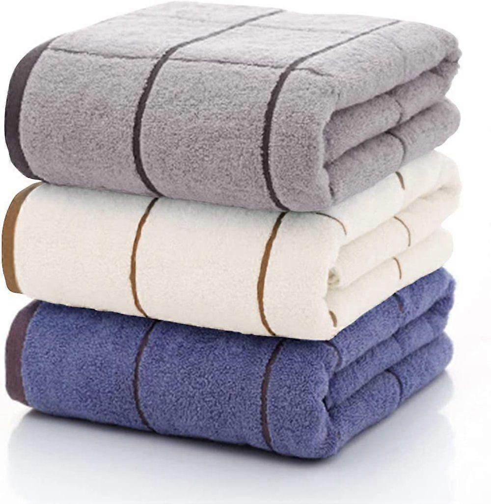 Set of 3 bath towels, cotton towel set anthracite with bath towel shower towel bath towels quality size sauna towel soft 70*140cm