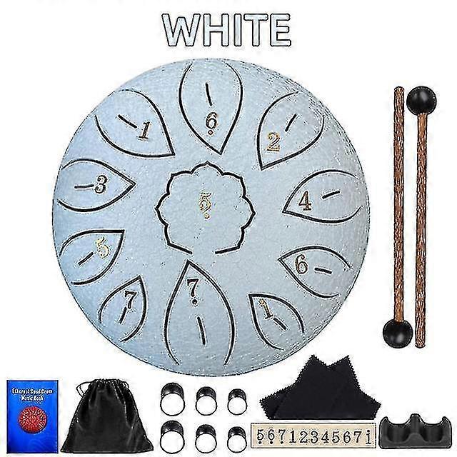 Naiwang 6 Inch 11 Tones C Key Steel Tongue Drum Tamborine Mini Snare Drum Set Percussion Instruments Musicales Profesional Yoga Gifts