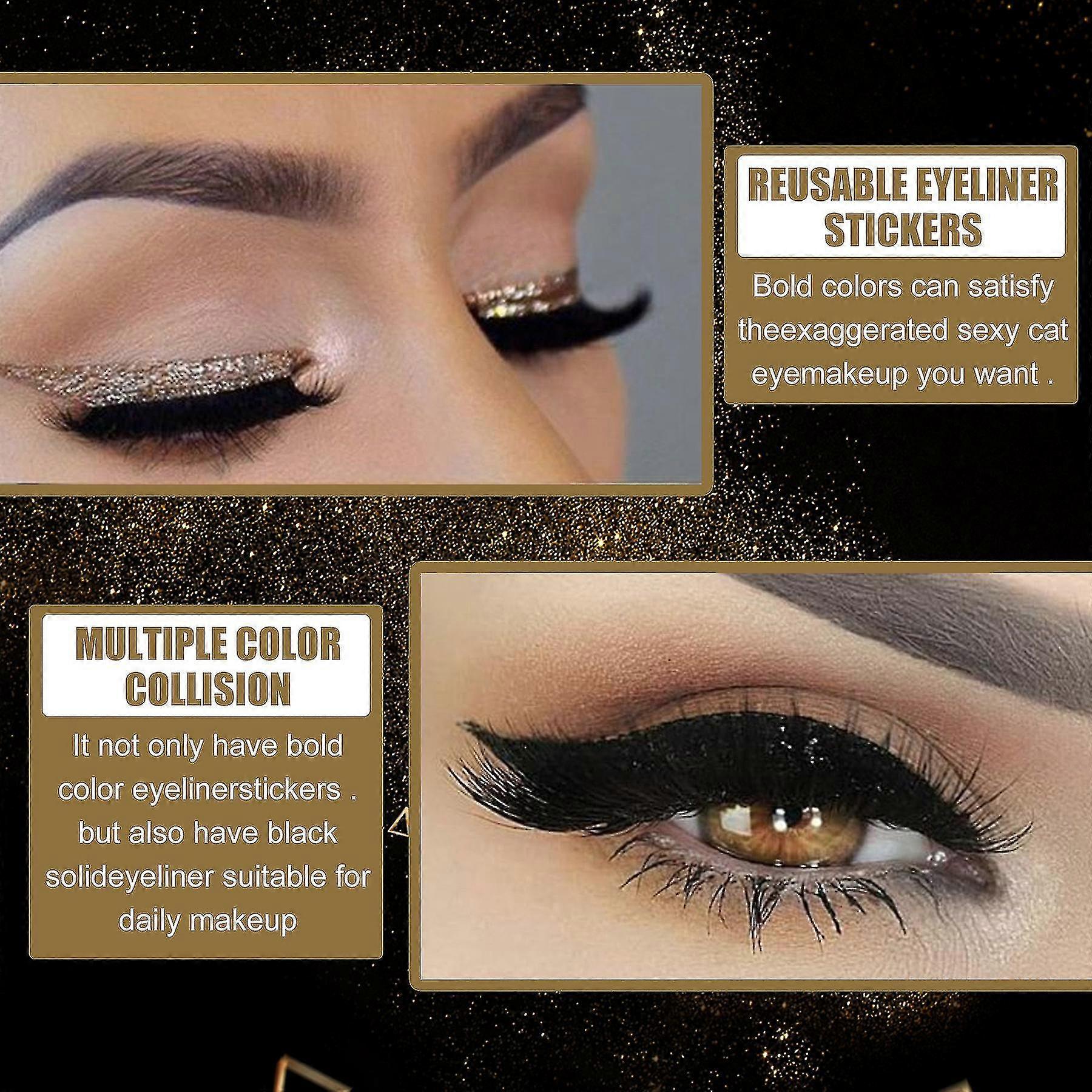 Uudet eurooppalaiset ja amerikkalaiset glitter-itseliimautuvat Eyeliner Eye Shadow Paste Double Eyelid -tekoripset