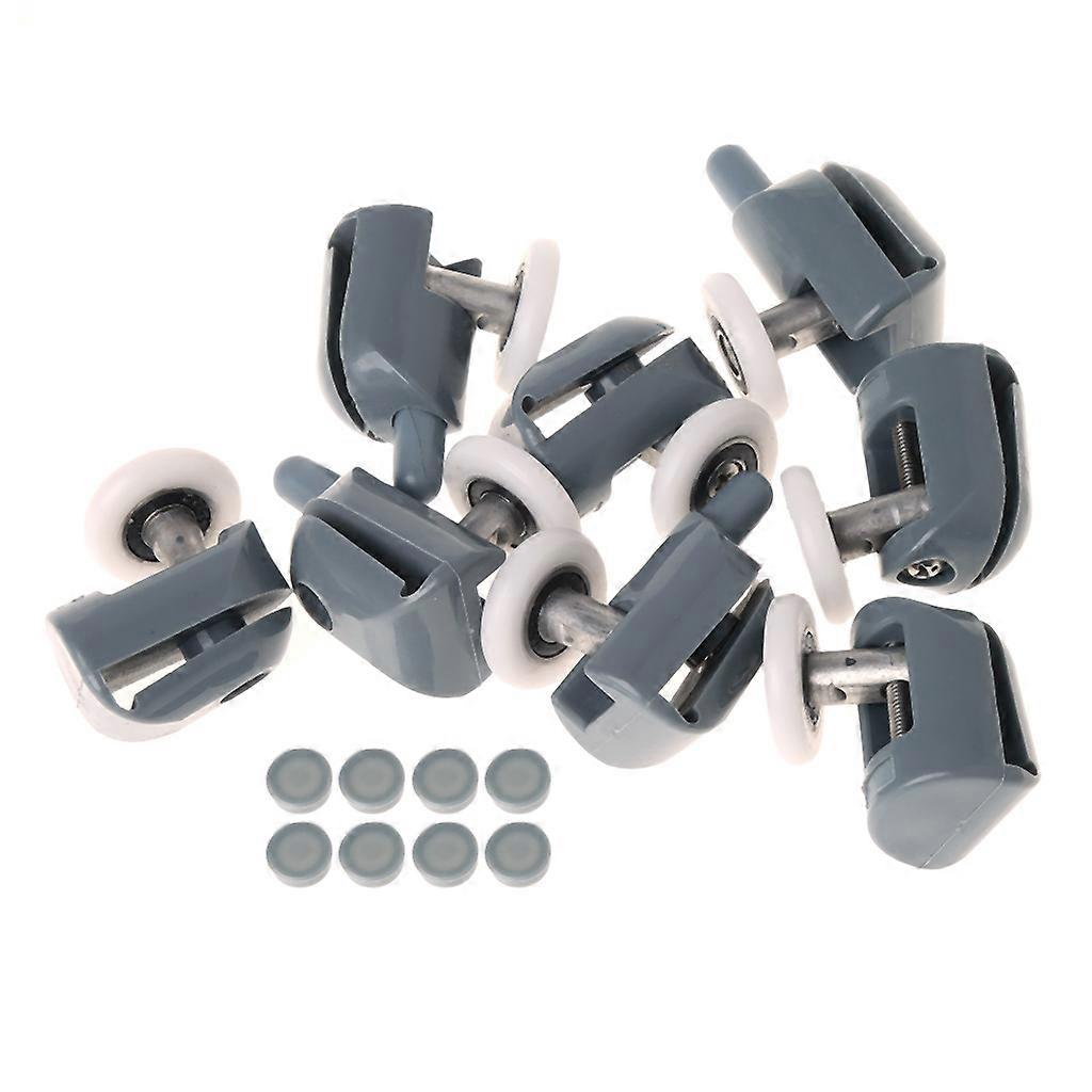 8 Pcs Single Shower Door Rollers Runners Wheels Pulleys Guides 25mm Diameter