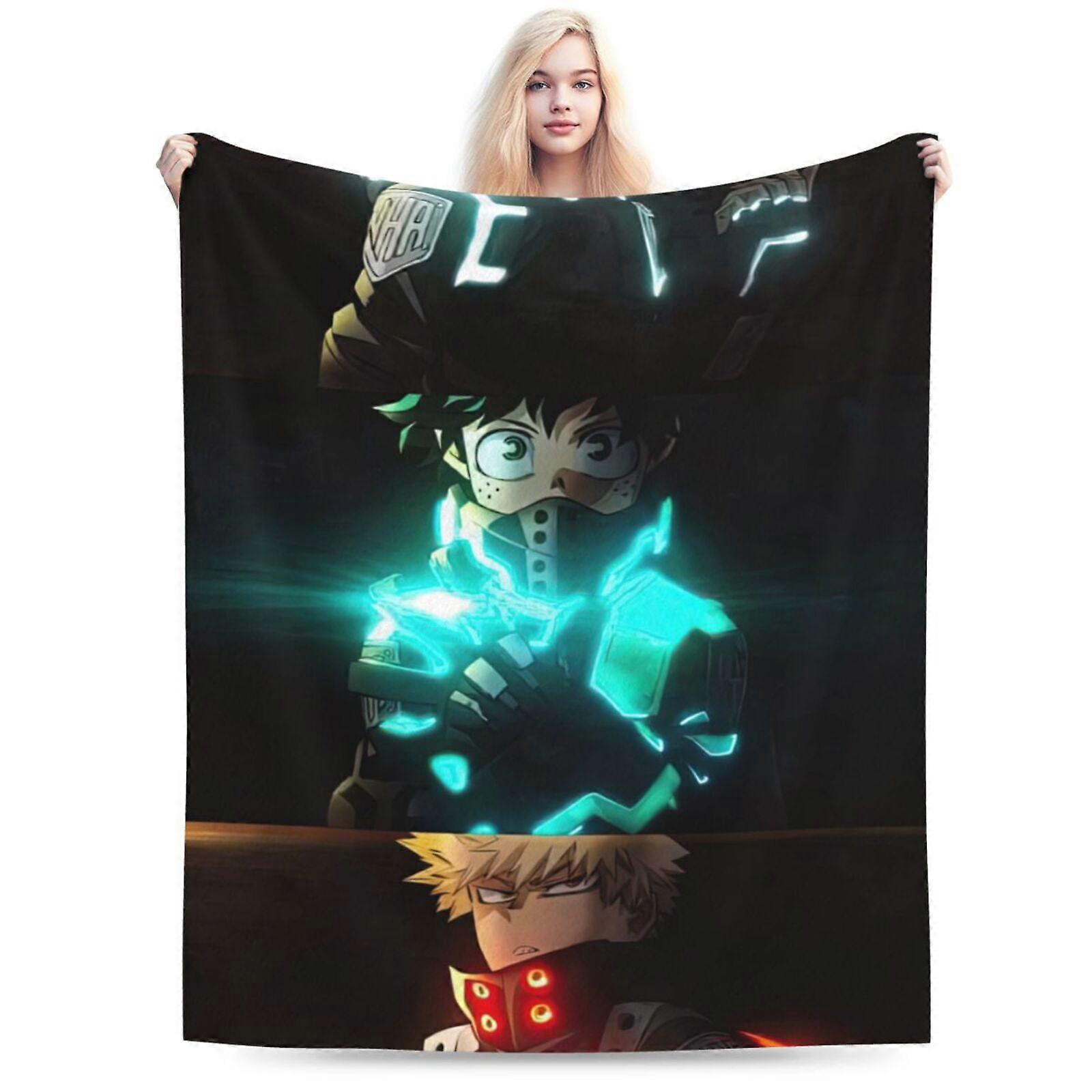 e1778 My Hero Academia Blanket, Anime Throw Blanket For Couch Sofa Bed, Soft Cozy Lightweight Warm Flannel BlanketxMT5111