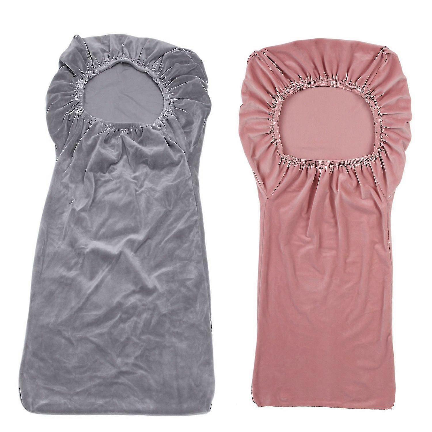 تمتد فوكس المخملية النسيج المنزل كرسي قصير مقعد يغطي رمادي