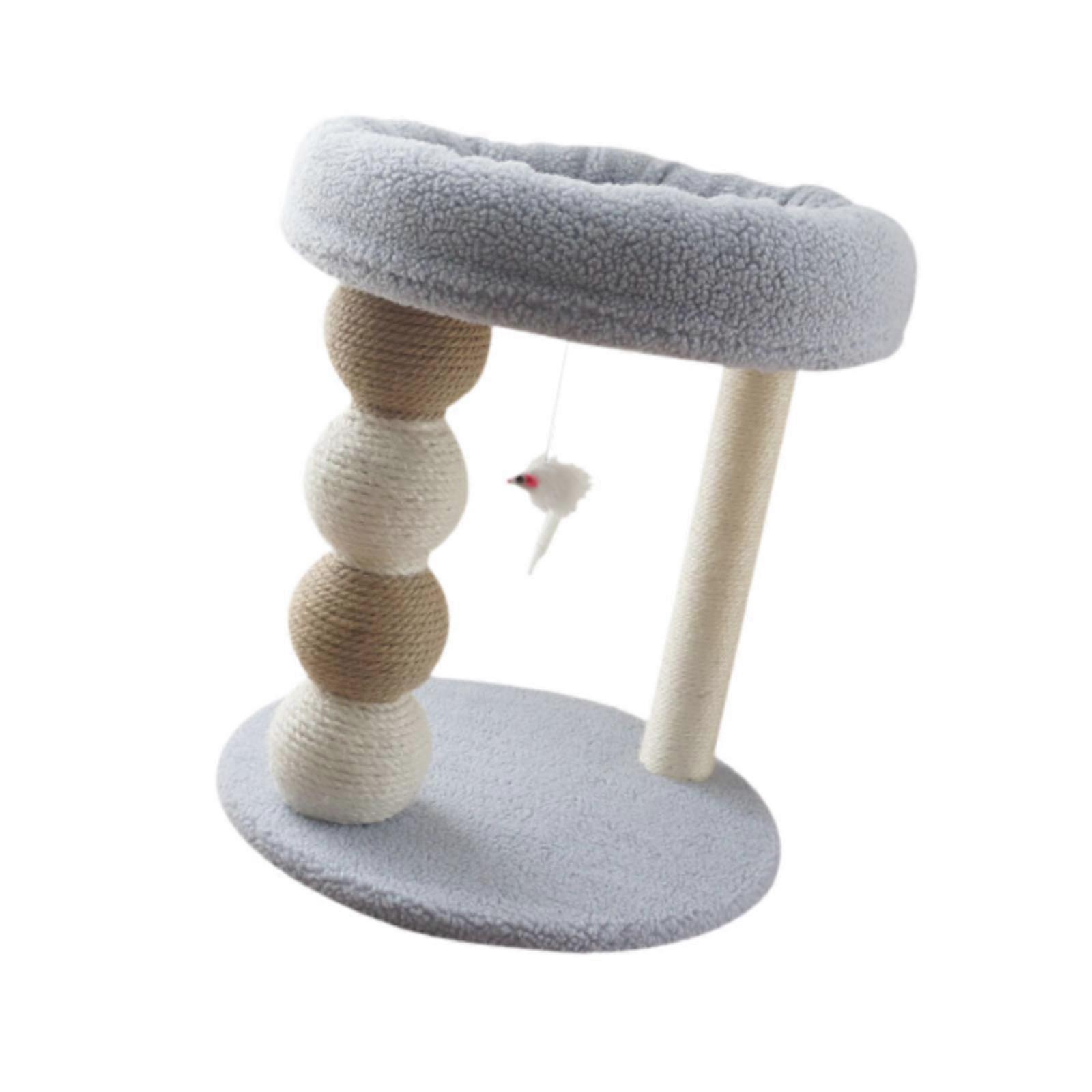 Cat Scratcher Post Small Cat Tree Round Perch Interactive Toy Kitten Scratch blue