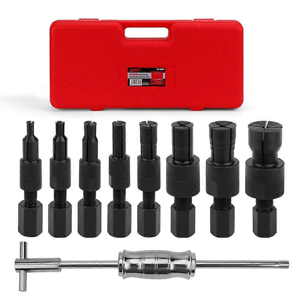 Sedy 9Pcs Inner Bearing Puller Set Slide Hammer Internal Blind Hole Remover Tool Pullers & Extractors