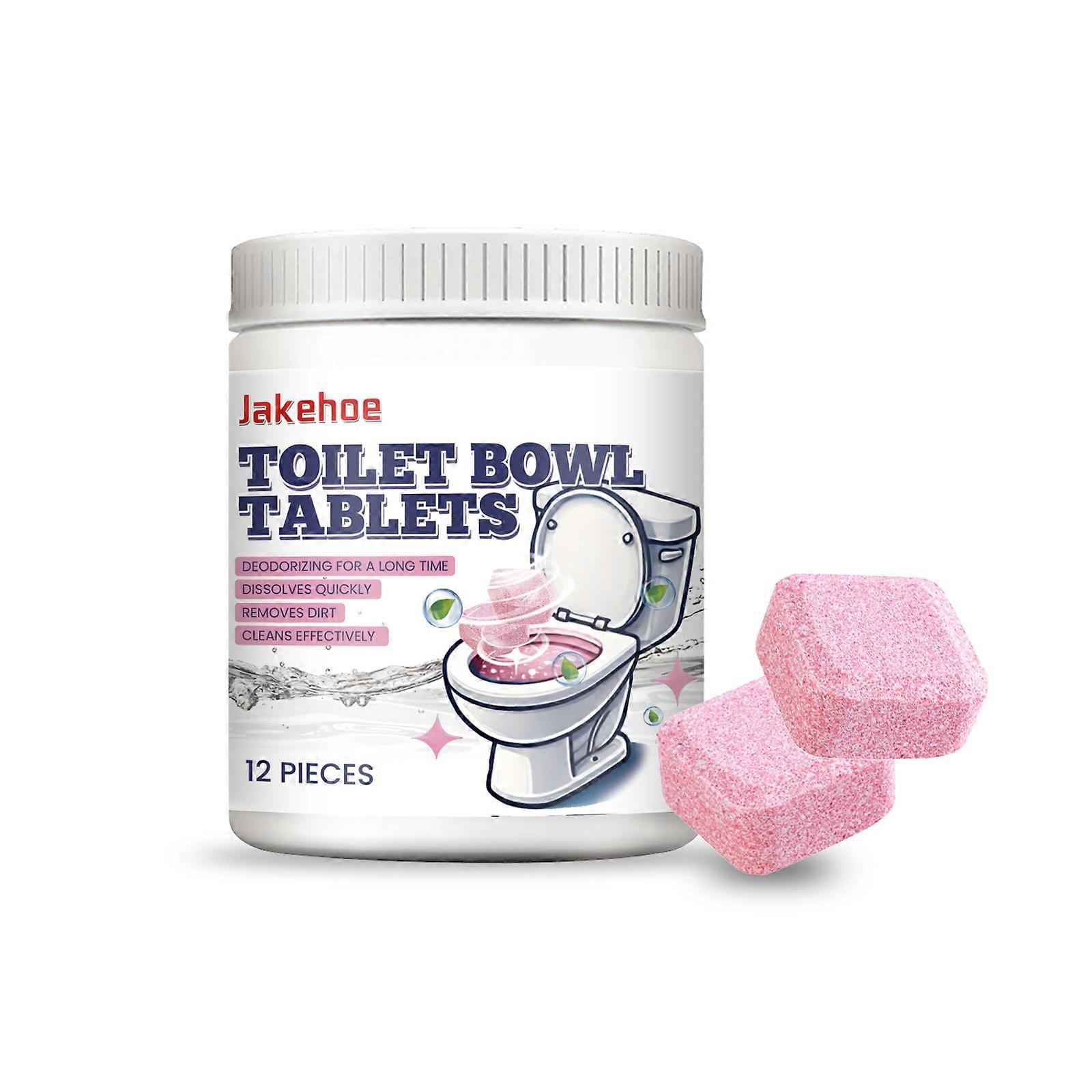 Powerful Toilet Cleaning Effervescent Tablets  Fast, Bactericidal, Easy Deep Clean (12 Pack)