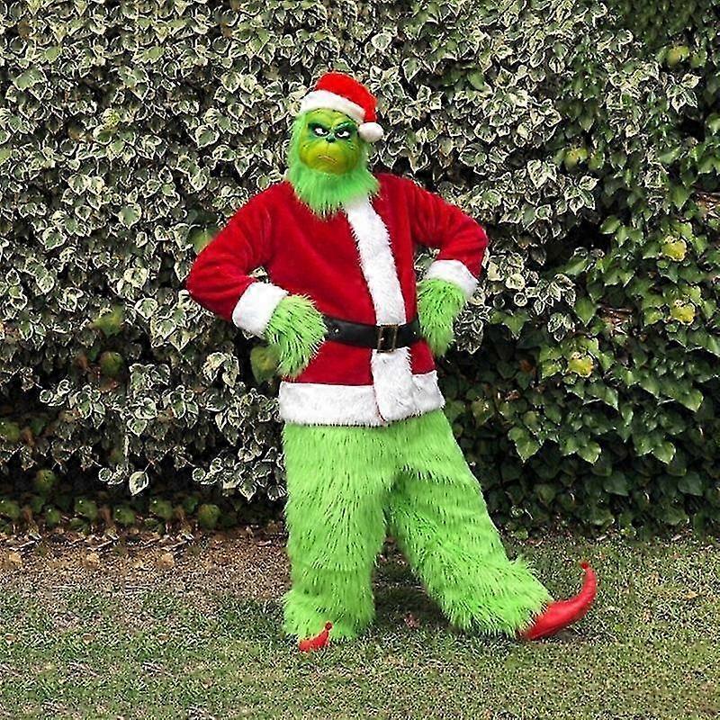 The Grinch Κοστούμι Χριστούγεννα Cosplay Ενηλίκων Santa Κοστούμι Στολές Σετ + Μάσκα