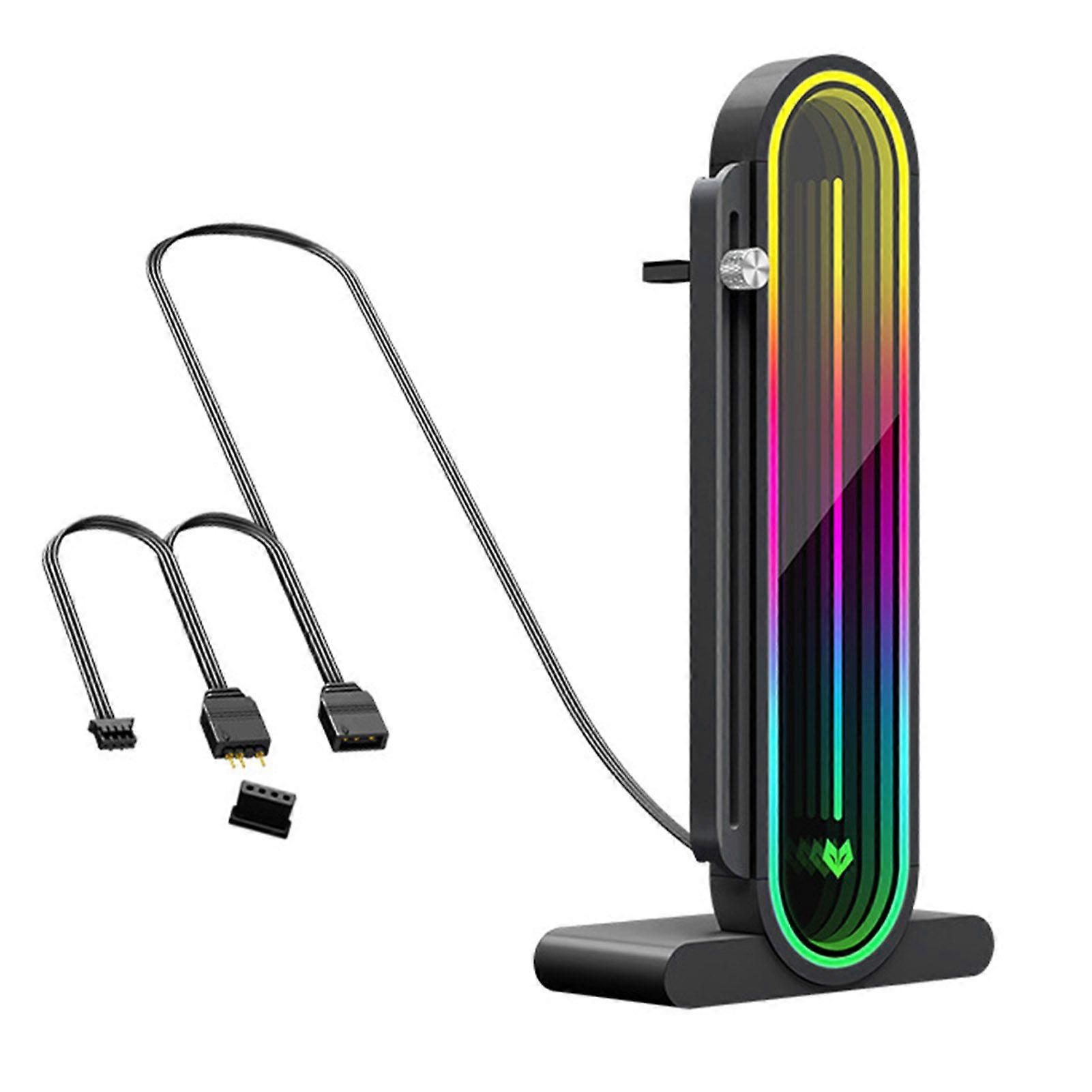 Graphics Card GPU Support Bracket with Anti-Slip Base Strong Load-bearing Height Adjustable Temperature Display Video Card Stand