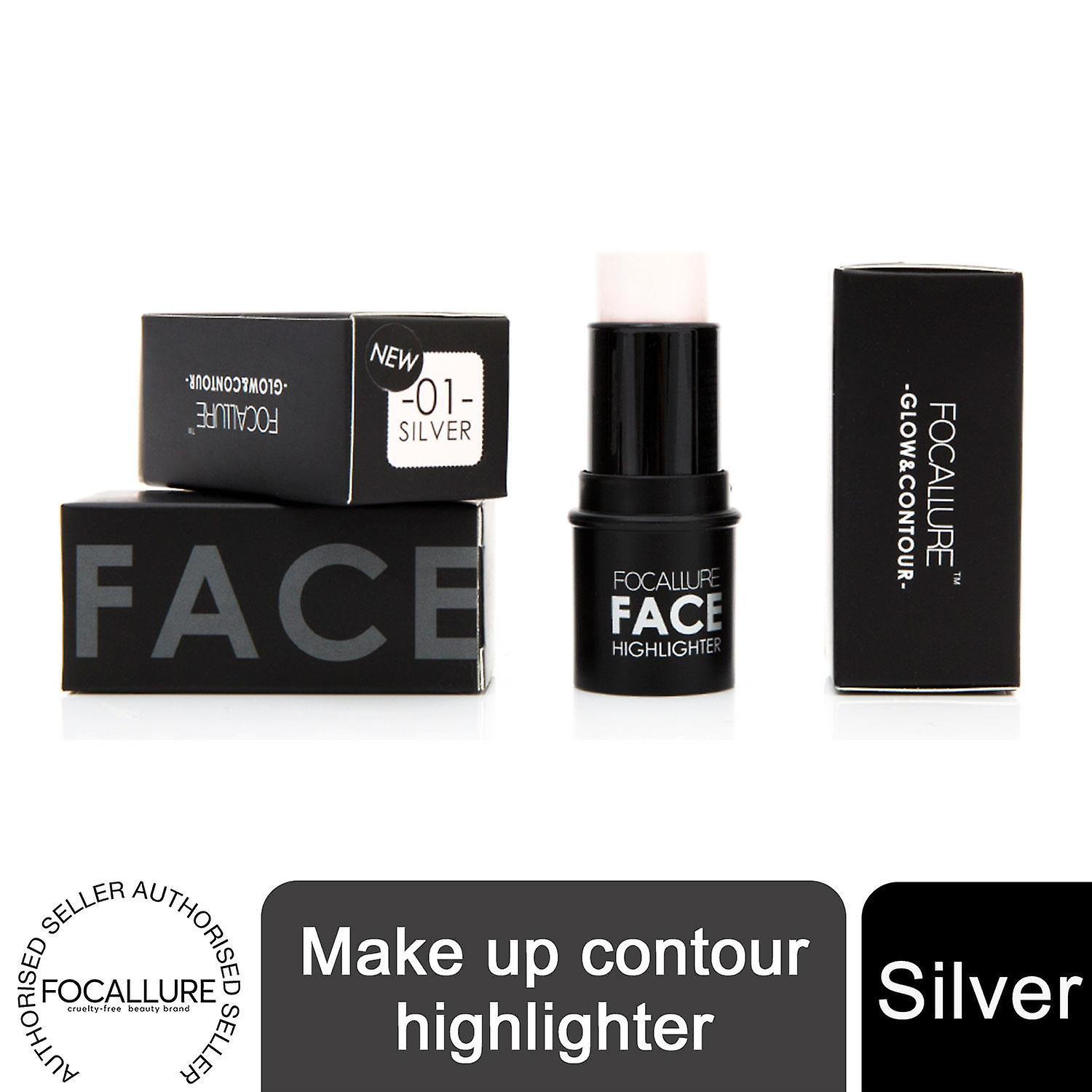 Focallure Make up Face Contour Highlighter & Bronzing Stick Concealer - 01 Silver