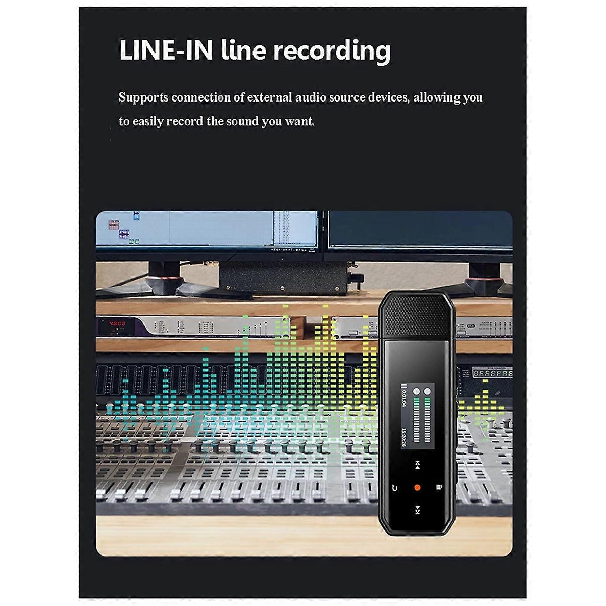 XD28 Hifi Lossless MP3 Player Recording Pen Sports Back Clip with LED Display Voice-Activated Timed Recorder