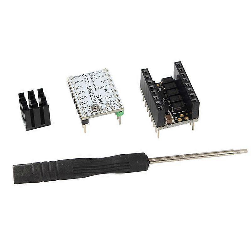 3D Printing Stepping Motor Driver Mute TMC2208 Motor Driver with Straight Inserter and Heat Sink