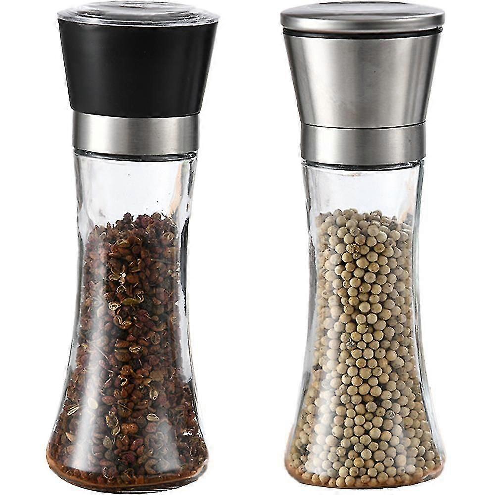 Prum Stainless Steel Salt And Pepper Grinder Set Of 2 - Adjustable Ceramic Sea Salt Grinder Pepper Grinder,5853