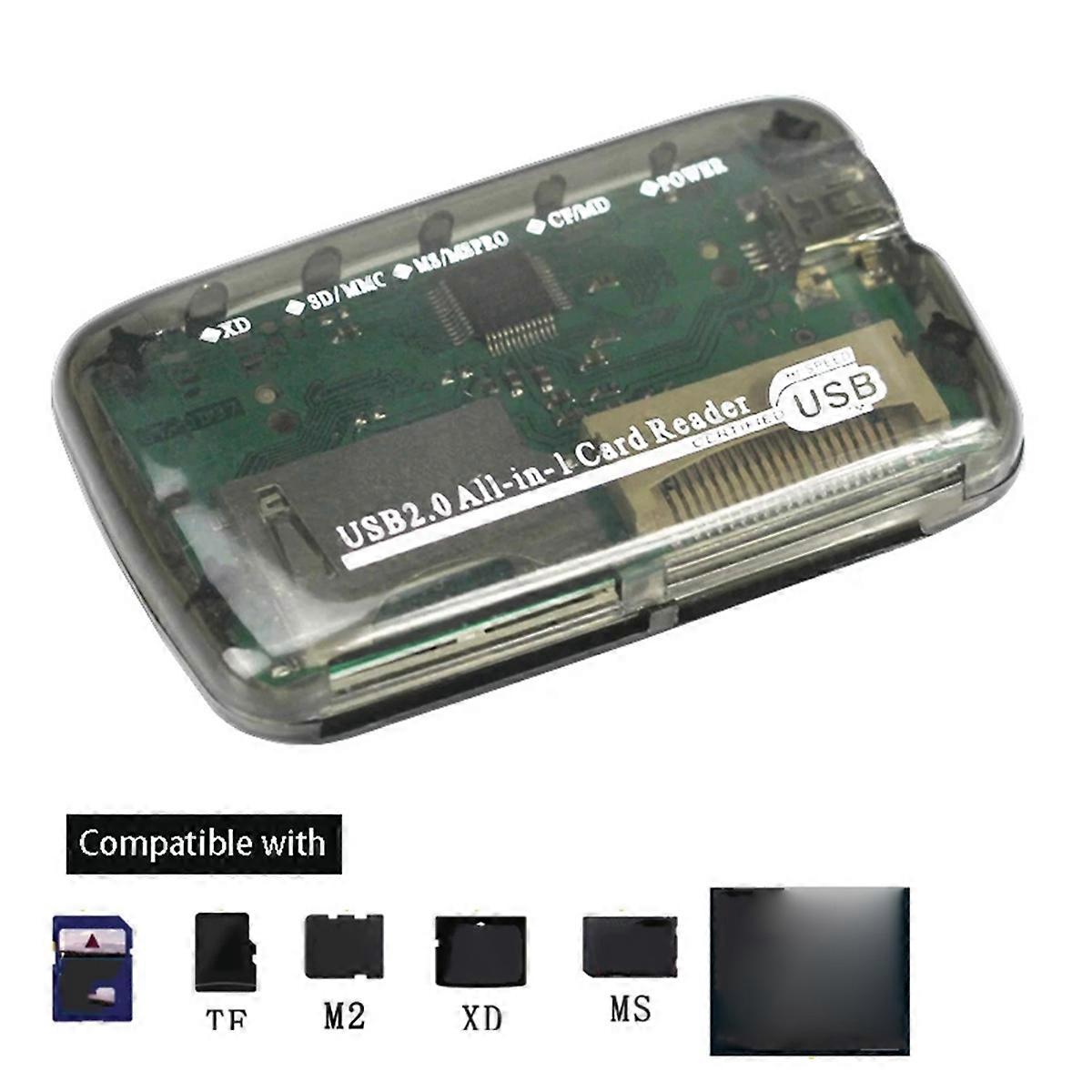 USB 2.0 Card Reader Dongle MS TF M2 XD SD Memory Card Writer 480Mbps View Data Transfer Adapter Plu