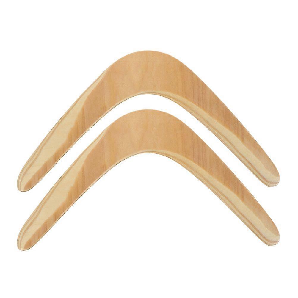 2pcs Wooden Boomerang For Students Handcrafted Skill Toy For Outdoor Sports Fast Catch And Returning Boomerang For Throw And Catch Games