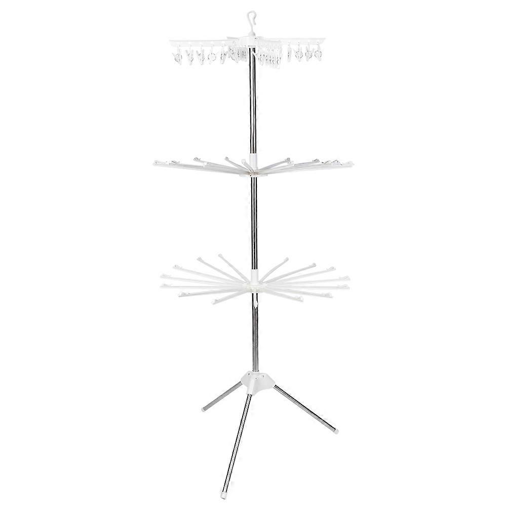 3 Tiers Rotating Drying Rack Clothes Socks Hat Display Hanger Storage Holder Shelf