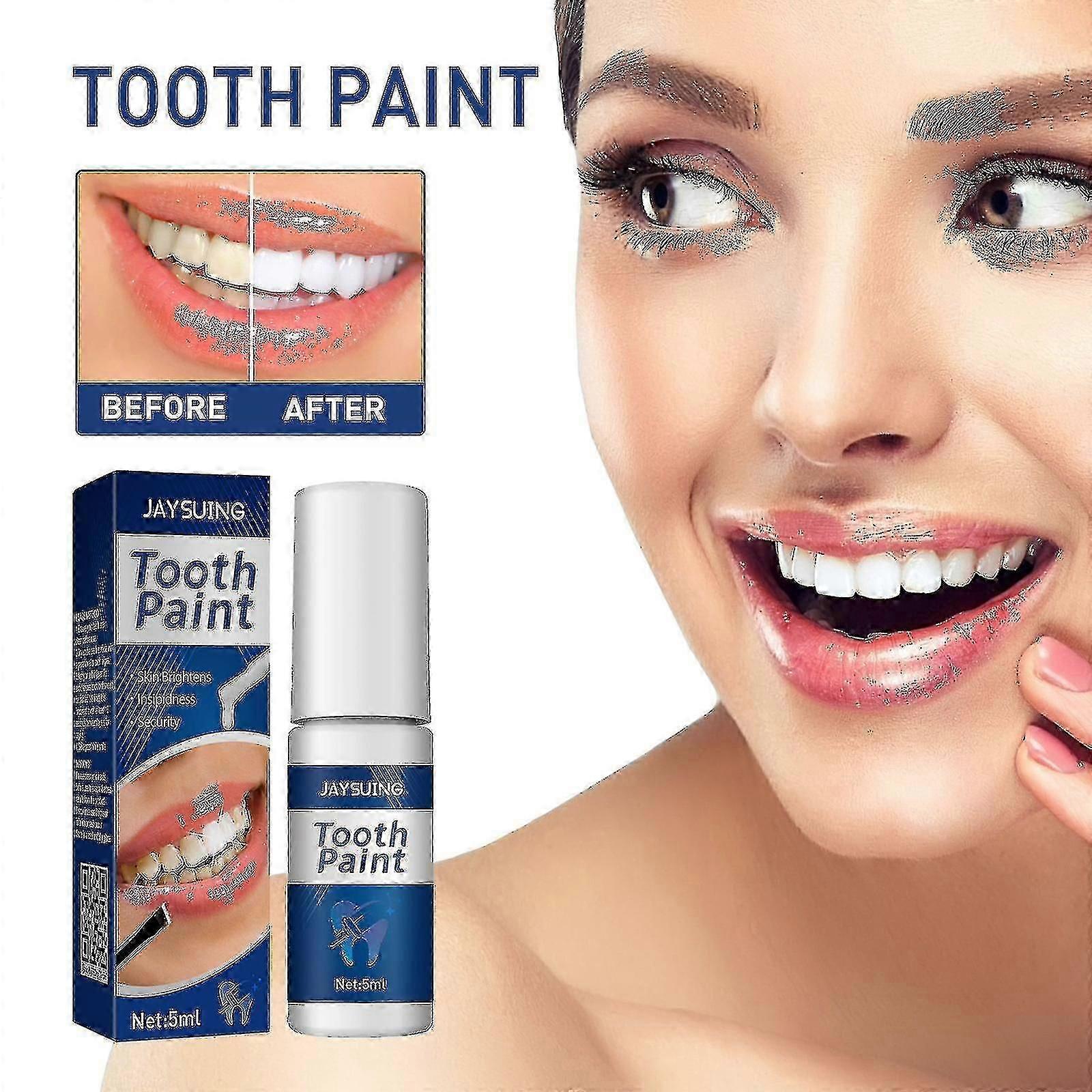 Jaysuing Teeth Whitening Paintは、黄色い歯を取り除き、歯の汚れ、歯の汚れをきれいにし、歯を白くし、口腔洗浄を行い、乳首を美しくします