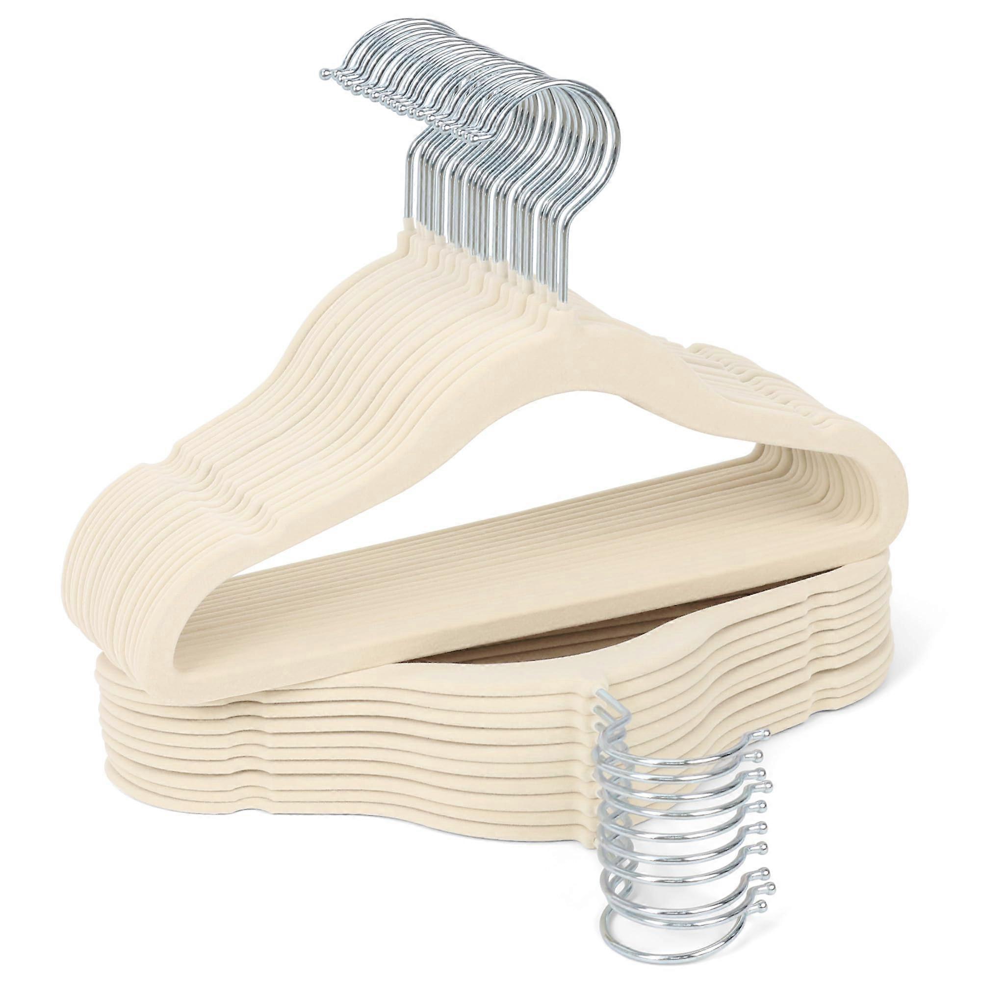 30-Pack Velvet Non-Slip Hangers for Toddler Clothes