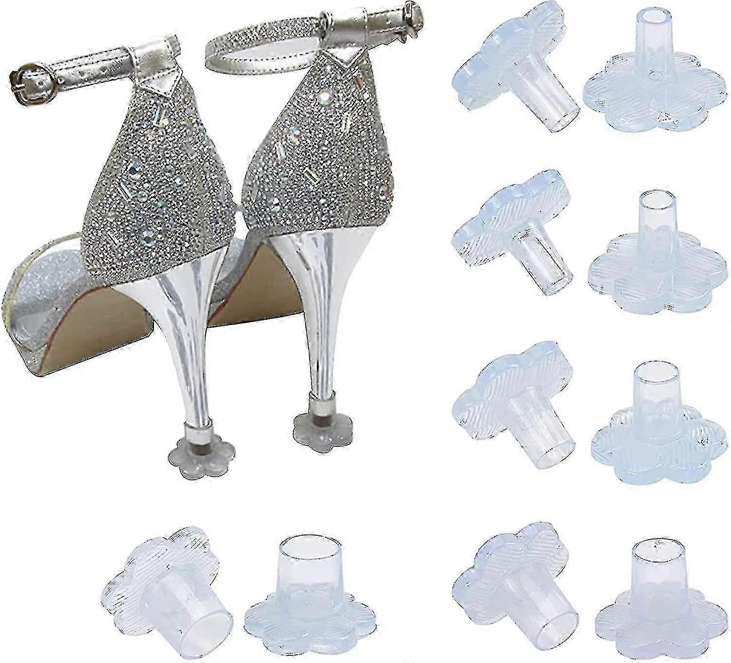 5 Çift Şeffaf Yüksek Topuk Koruyucuları, 5 Boyut Topuk Tamir Kapakları