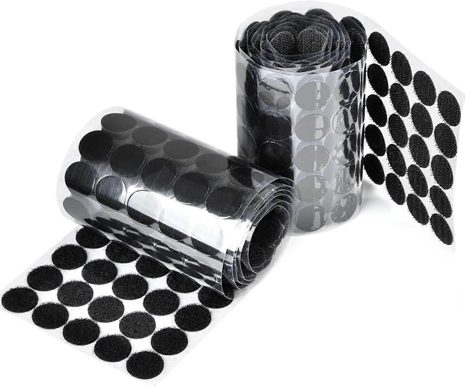 1000 Pieces Round Adhesive Dots, Self Adhesive Dots with, Diameter 20mm, 500 Pairs Self Adhesive Hook and Loop Tape, for Paper, Metal, Plastic, Glass