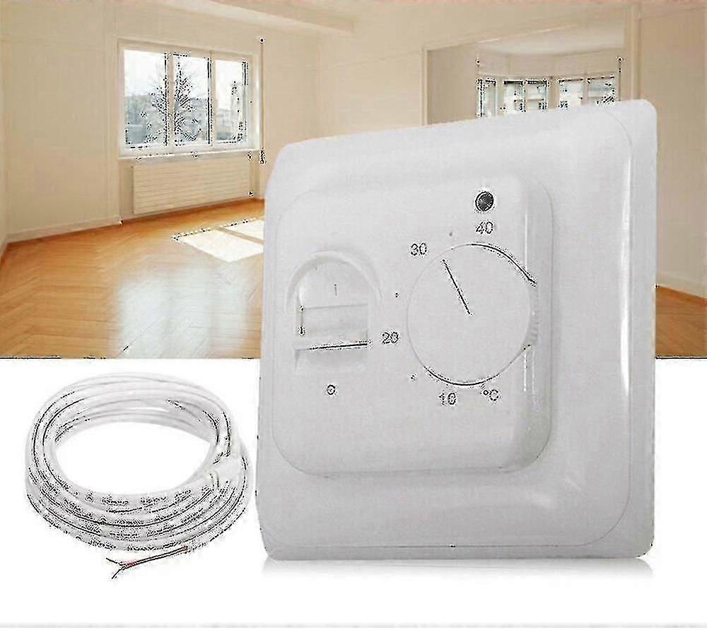 Electric Underfloor Heating Thermostat Temperature Control Switch + Sensor Cable, Happy Hehe Ma