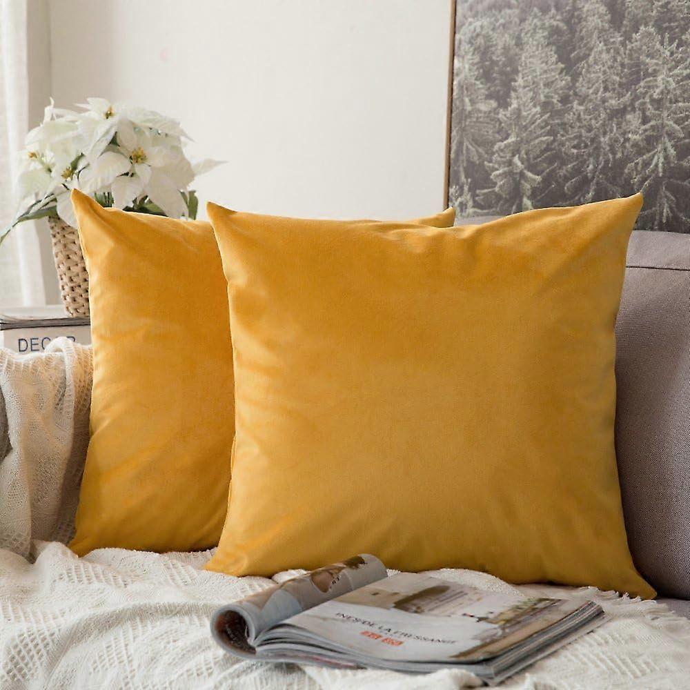 Premium Quality Decorative Pillow Cases, Color Block Style Velvet Cases With Invisible Zipper Closure, Easy Insertion, Perfect For Mixing And