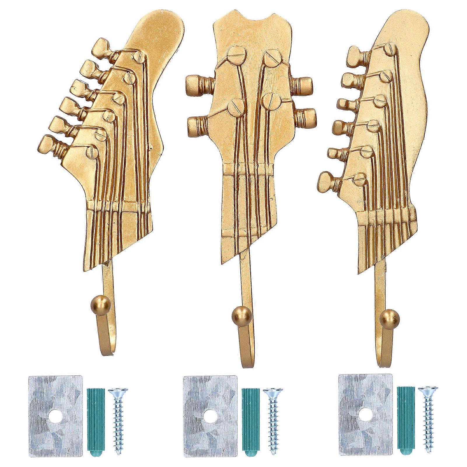 Guitar Head Shape Resin Hook for Keys and Coats Home Wall Decor