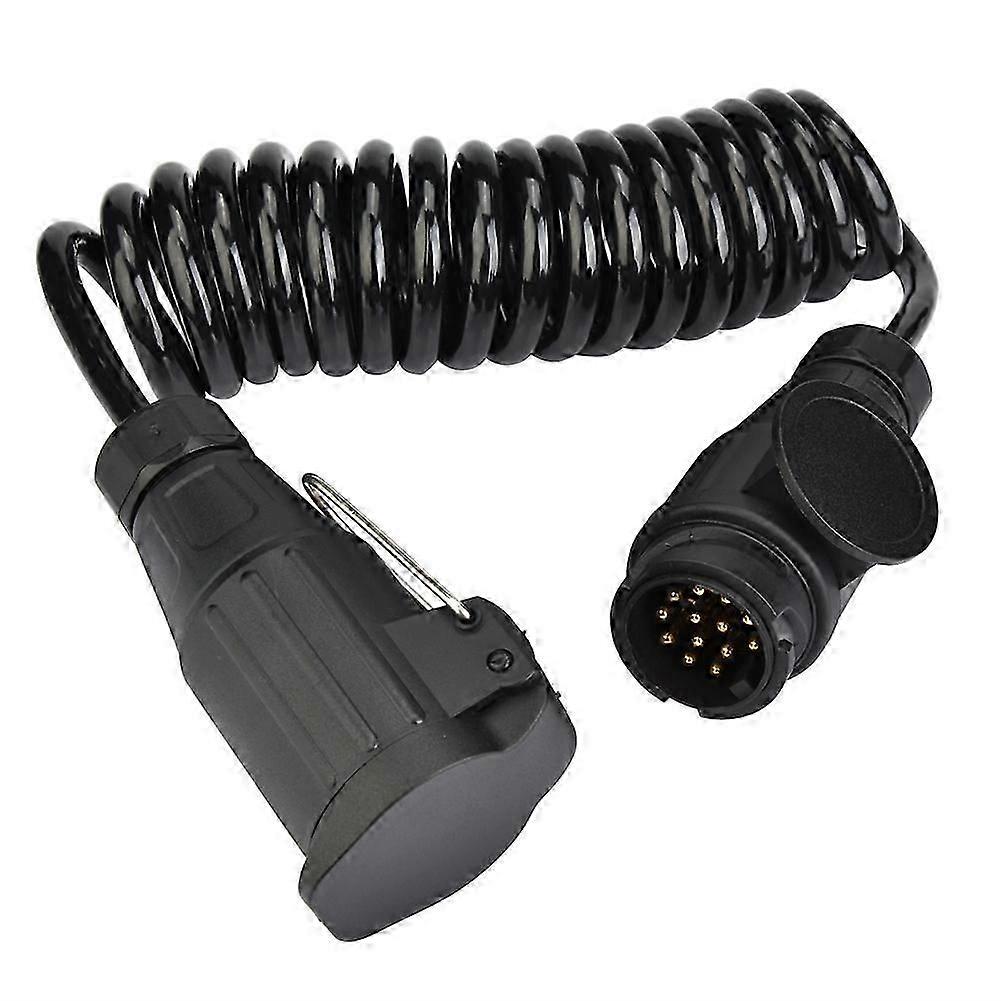 13 Pin Trailer Plug Wiring Spring Cable Connector Adapter for Trailer Caravan