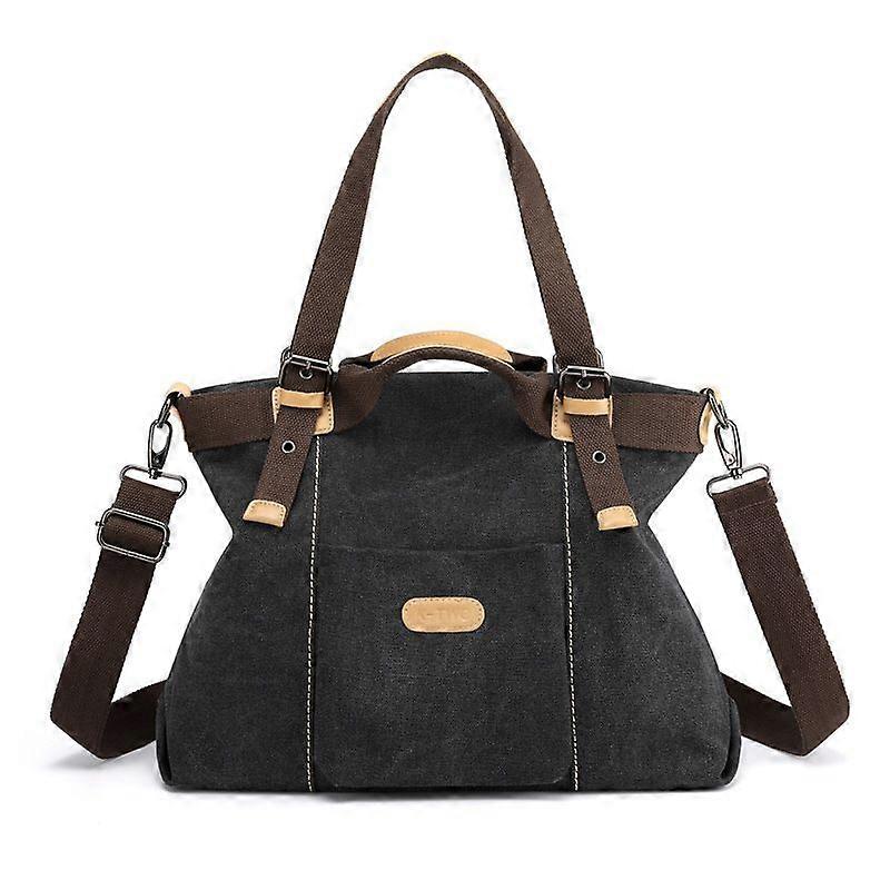 حقيبة يد قماش حقيبة كتف نسائية عتيقة المتشرد مقبض علوي تسوق حقيبة كروس بودي حمل عارضة الشاطئ حقائب متعددة الوظائف للسيدات النساء -6