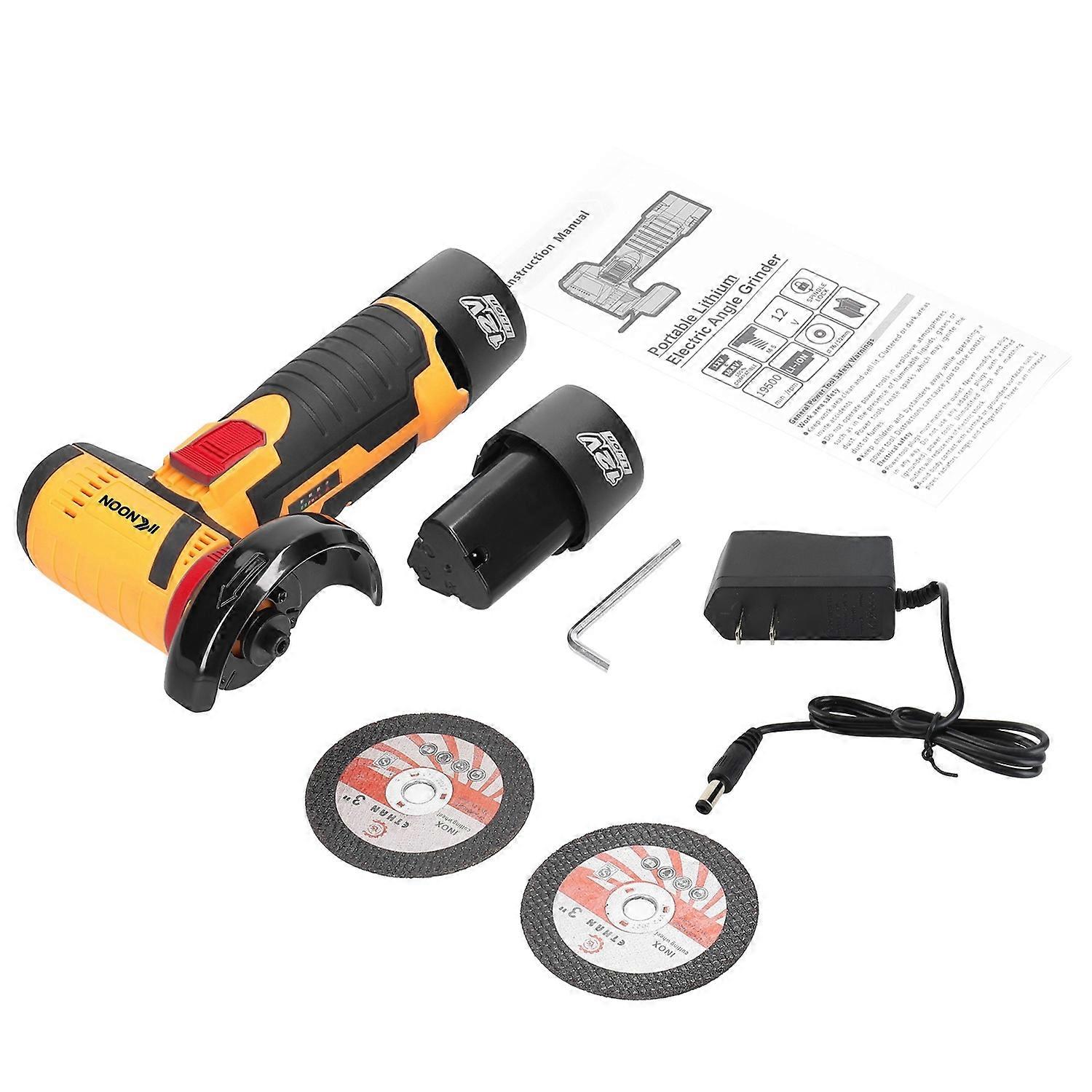 3inch Angle Grinder 12V 19500rpm Electric Grinding Tool Multifunctional Cutting Machine Utility Powe