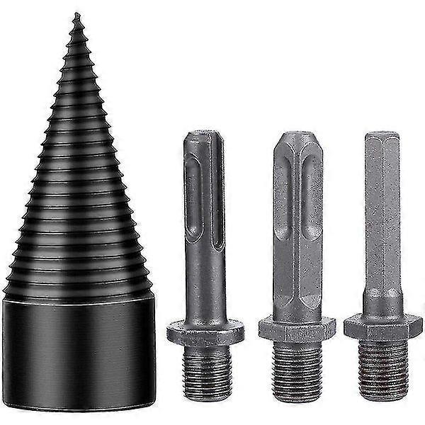 Premium Wood Splitting Tool - High-Grade Steel Drill Bit with Handles for Efficient Wood Splitting
