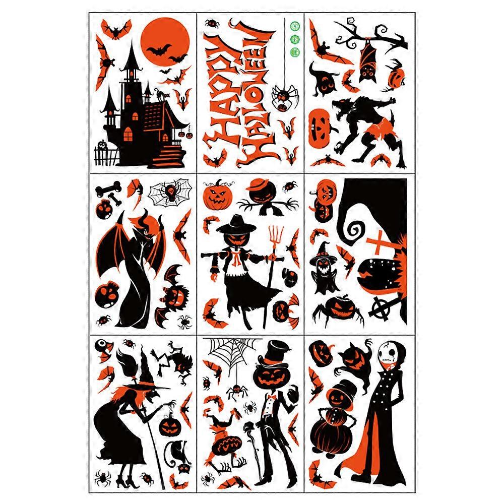 Halloween Window Clings, A Symphony Of Spooky Elements In High-quality PVC Static Film, Waterproof And Non-toxic For Safe Festive Fun