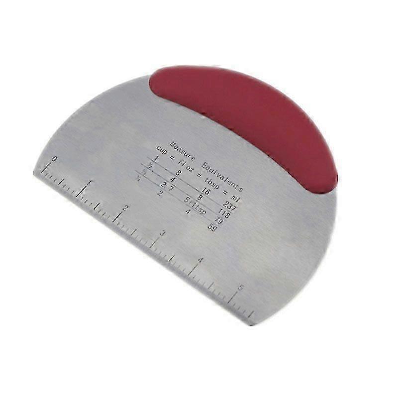 Stainless steel noodle cutter with scale flour dough scraper cream candy noodle cutter baking tool single-sided cutting spot