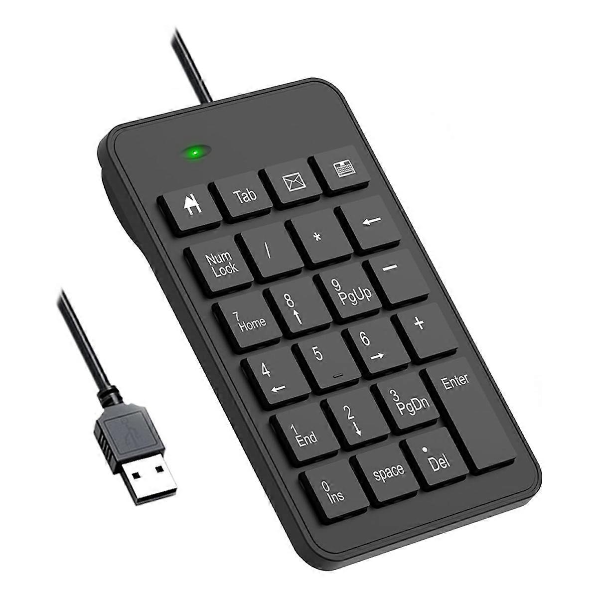Wired Number Pad, USB 23 Key Numeric Keypad