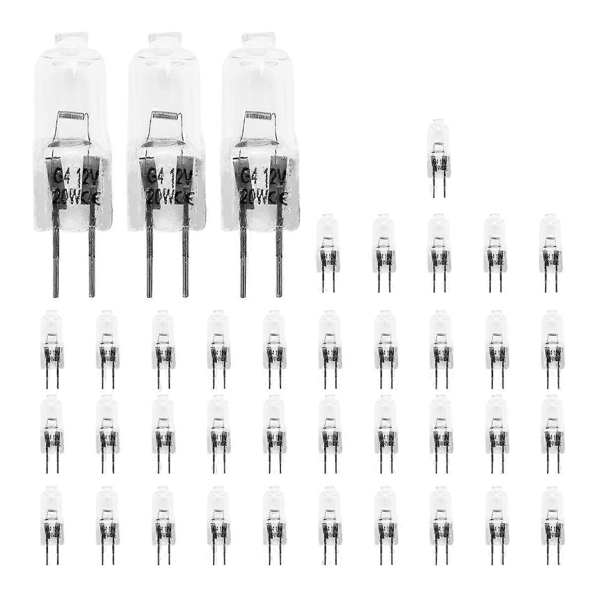 40PCS G4 12V 20W Halogen Lamp G4 12V Bulb Inserted Beads