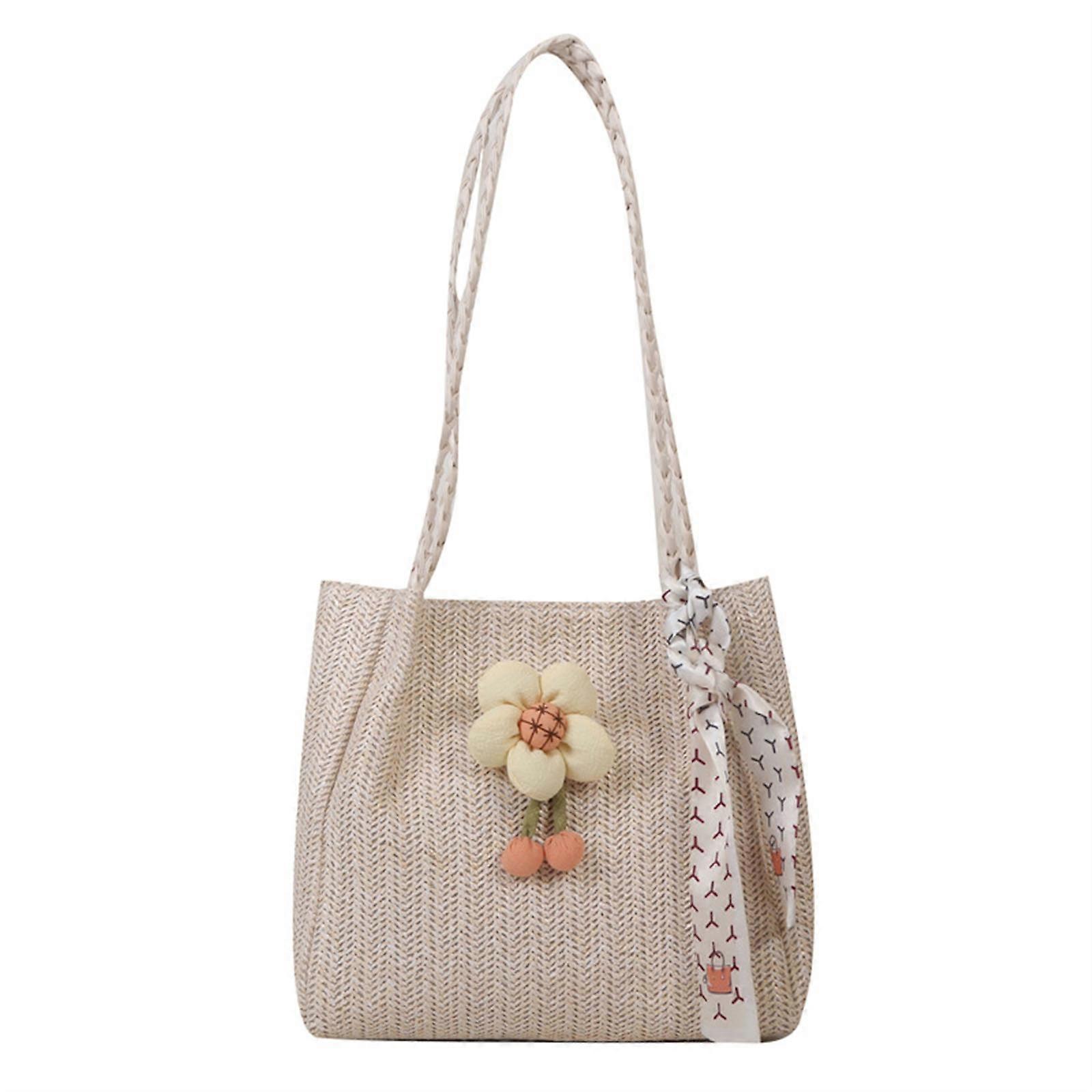 Versatile and Practical Nylon Shoulder Bag with Ample Storage Space Perfect for Travel and Work  White