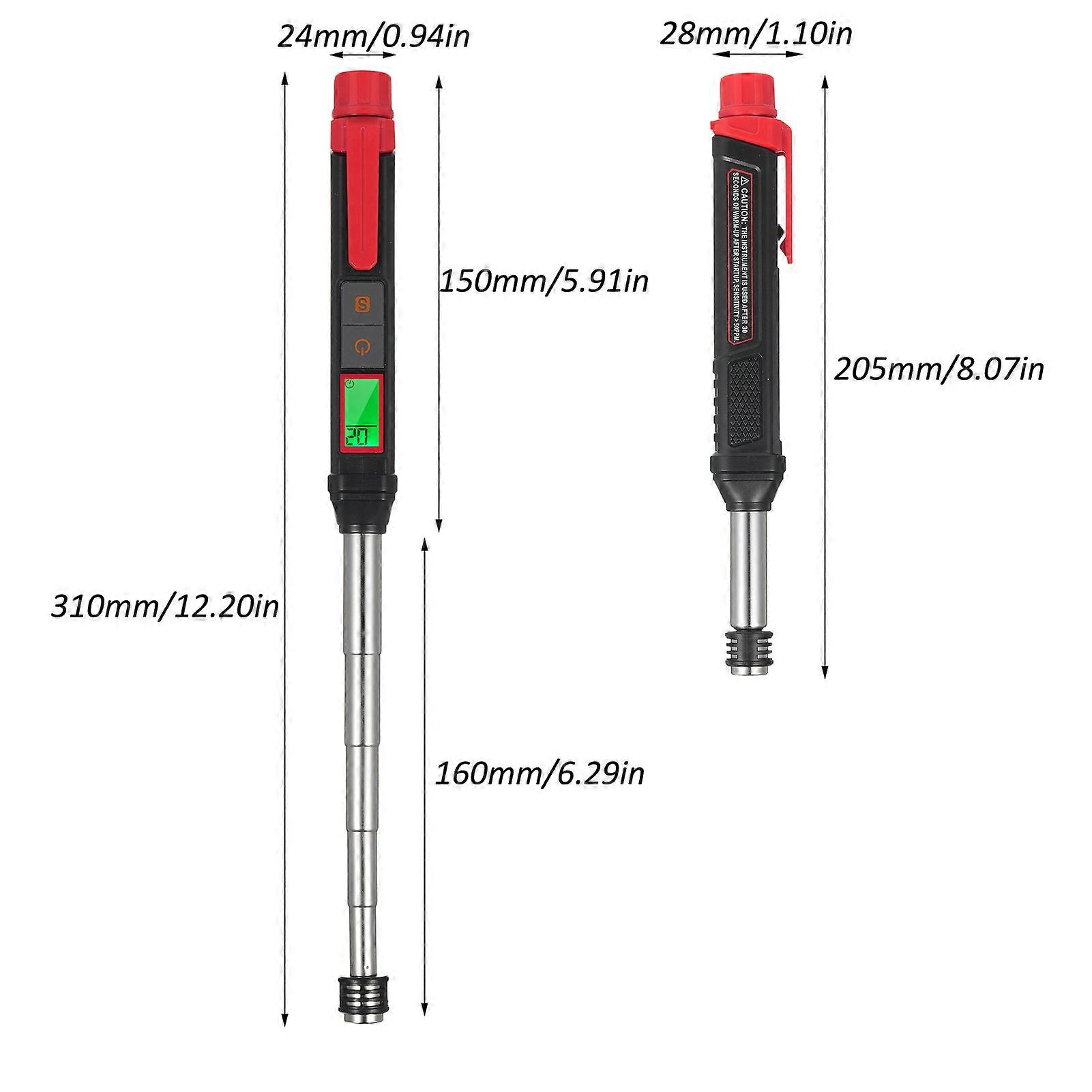HABOTEST HT56 Pro Pen-Type Stretchable Gas Leak Detector with Audible and Visual Alarms Highly Sensitive Sniffer Natural Gas Detector to Locate Combu