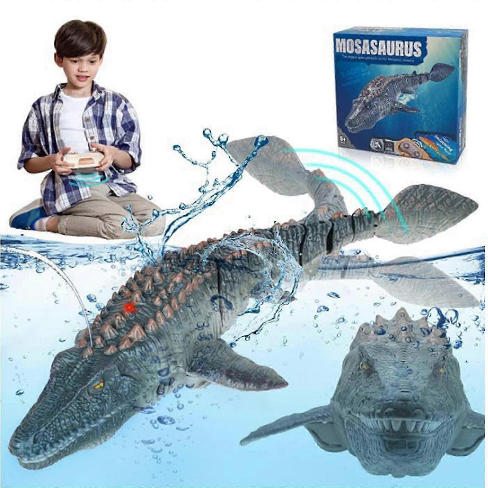 RC Boat Dinosaur 1:18 High Simulation Scale Dinos, with Light & Spray Water100% Brand new