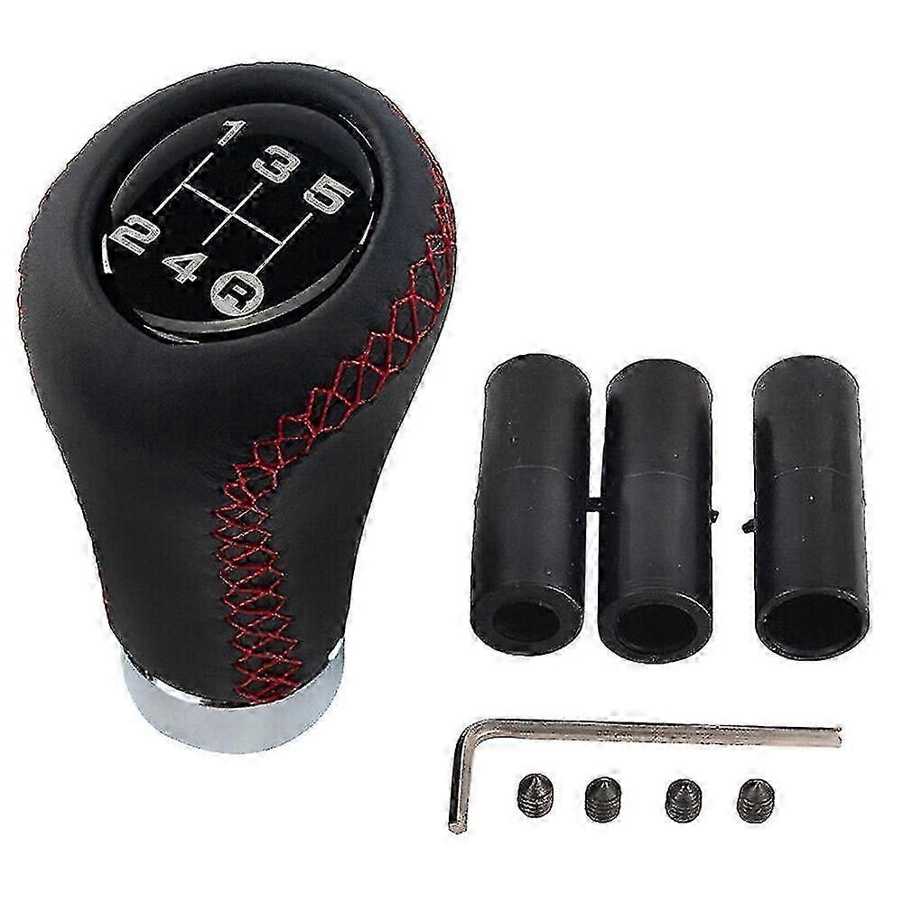 For 5-Speed Leather Stick Shift Knob for Car Gear Shifting - Upgraded Shifter Lever Knobs Fit Most Manual Vehicles