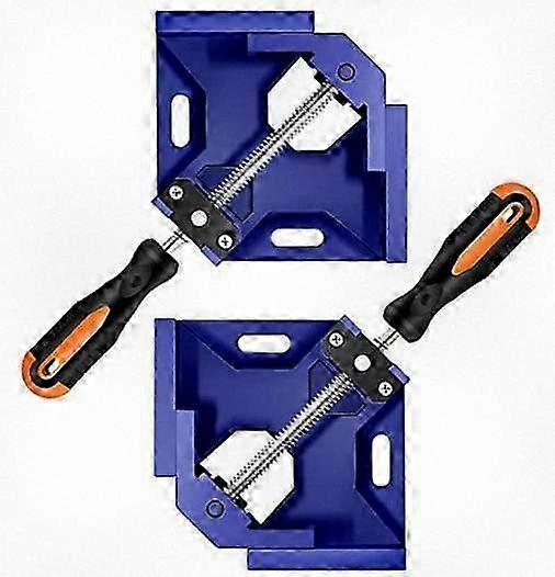 2-Pack Aluminum 90-Degree Angle Clamps with Single Handle for Secure Fastening.