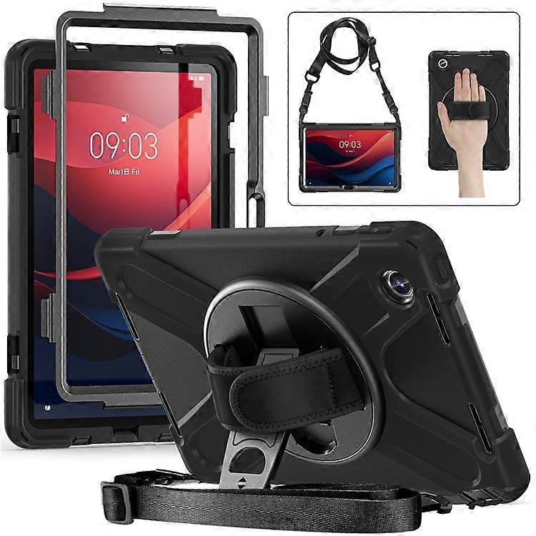 Compatible For Lenovo Tab M11 TB-330FU / 331FC / Xiaoxin Pad 11 2024 Case PC+Silicone Tablet Cover with Shoulder Strap
