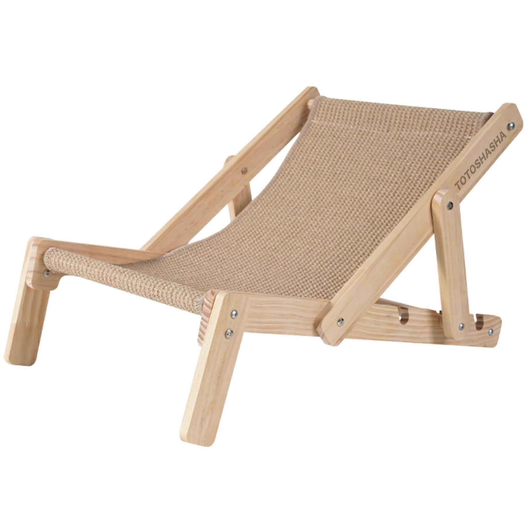 Cat Lounger With Sisal Mat, Four Heights Adjustable, Multi-Height Cat Lounge Chair For Small And Medium Cats