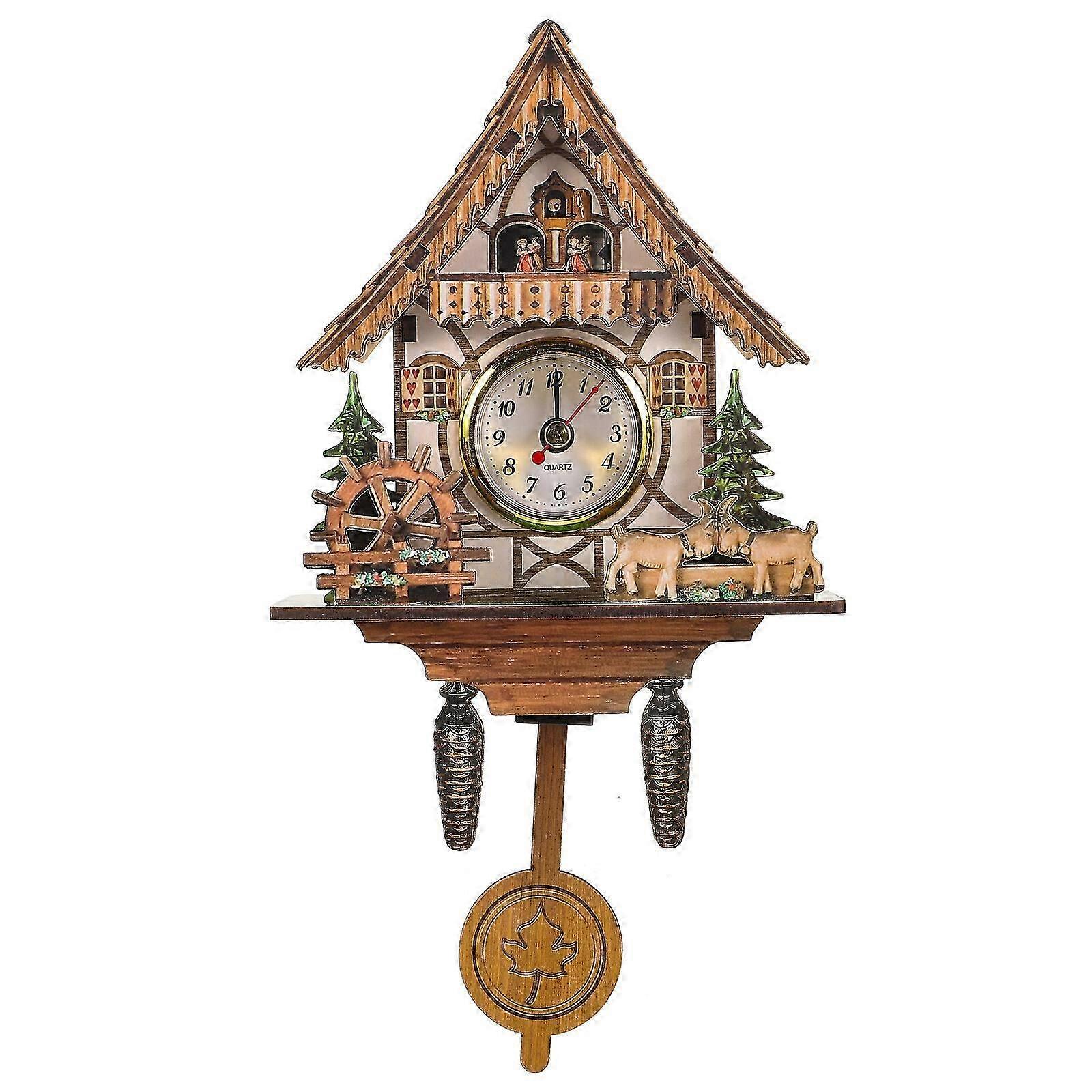 Cuckoo Clock Wall Clock Handcrafted Traditional Clock Retro Bird House Clock