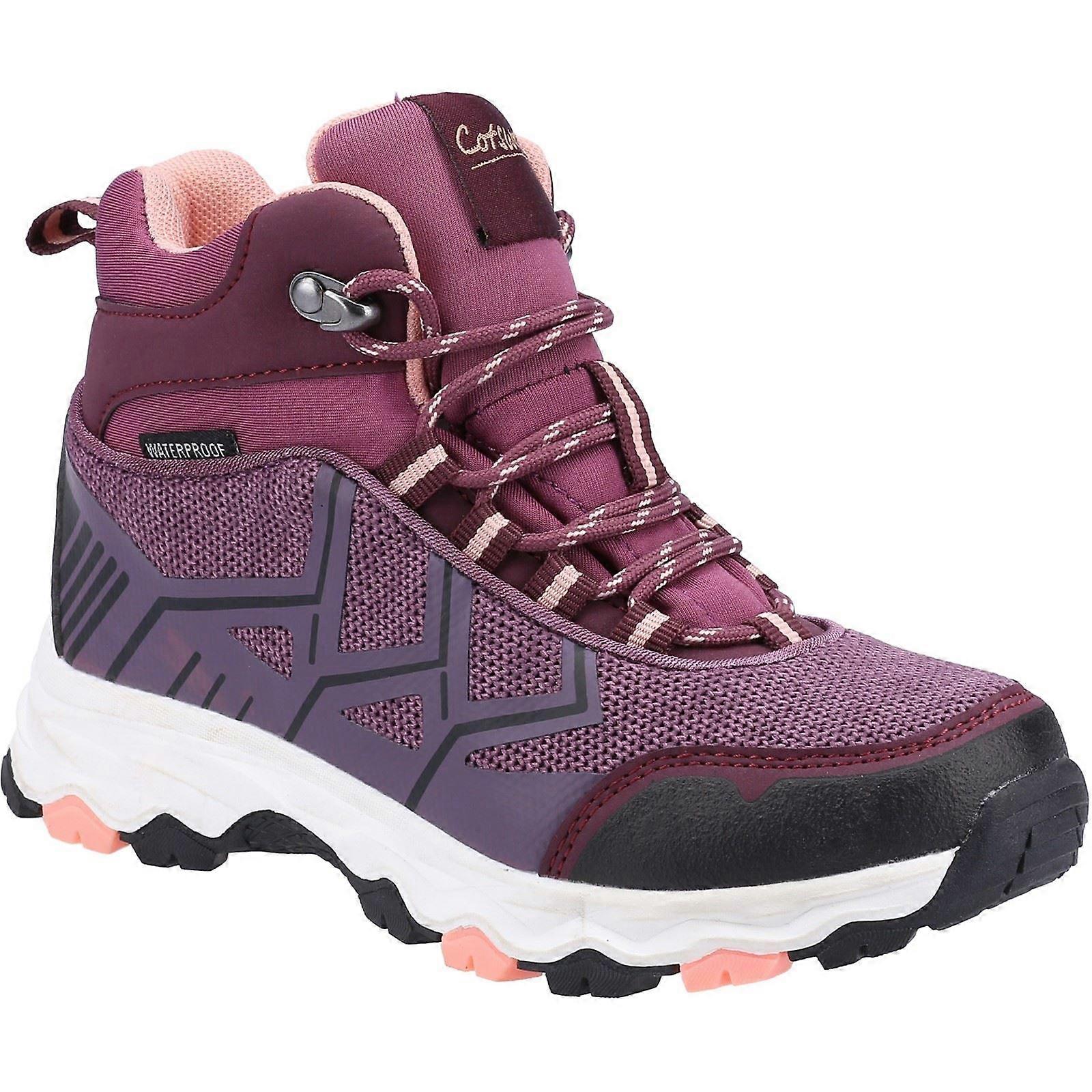 Cotswold Coaley Purple RPET+Mesh Unisex Childrens Hiking Boots-5