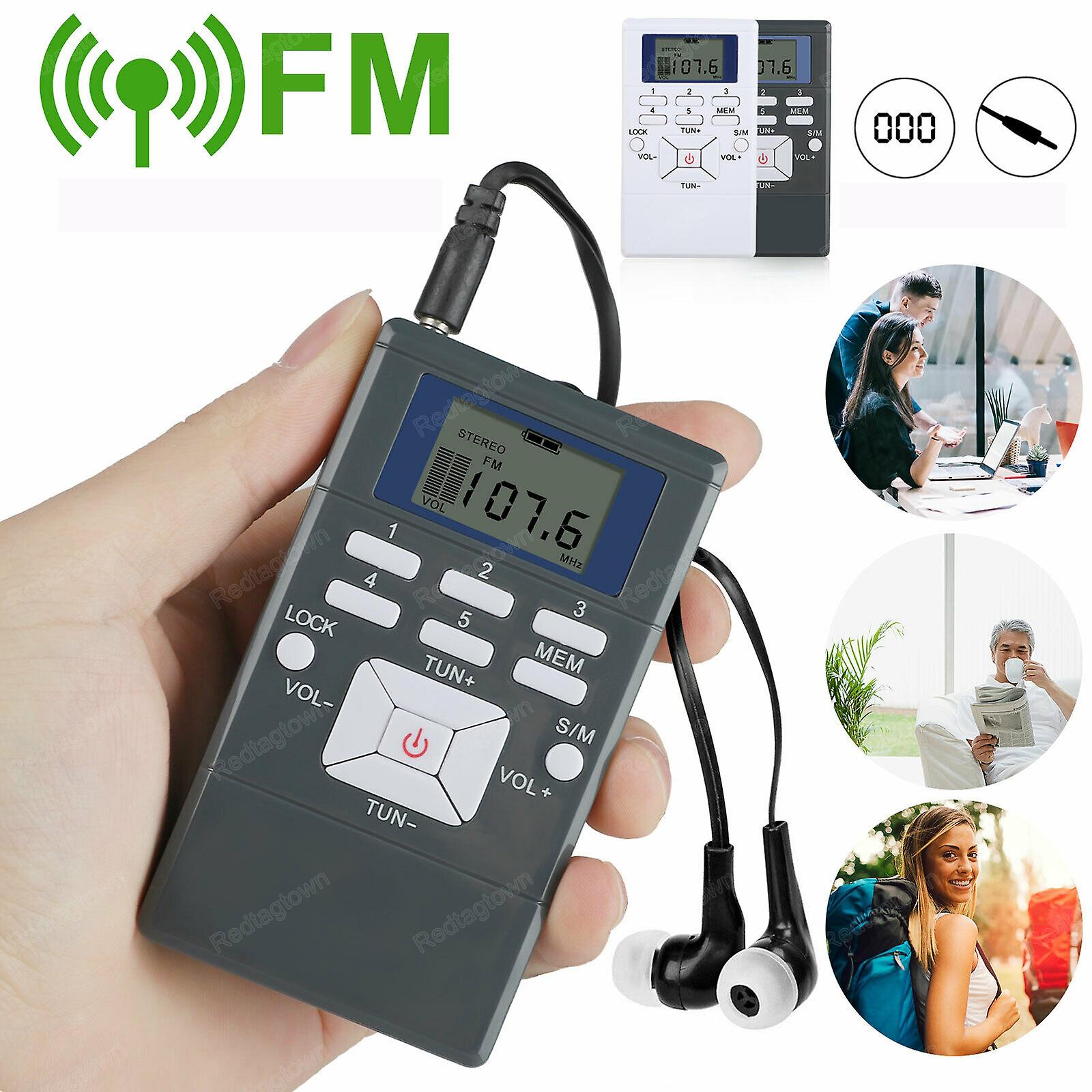 Mini Portable Fm Radio With Earphone 