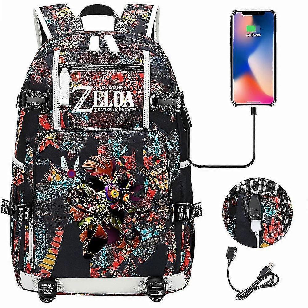 Breath Of The Wild Eye Game Usb Backpack - Unisex τσάντα φορητού υπολογιστή ταξιδιού για Cosplay, σχολείο και καθημερινή χρήση