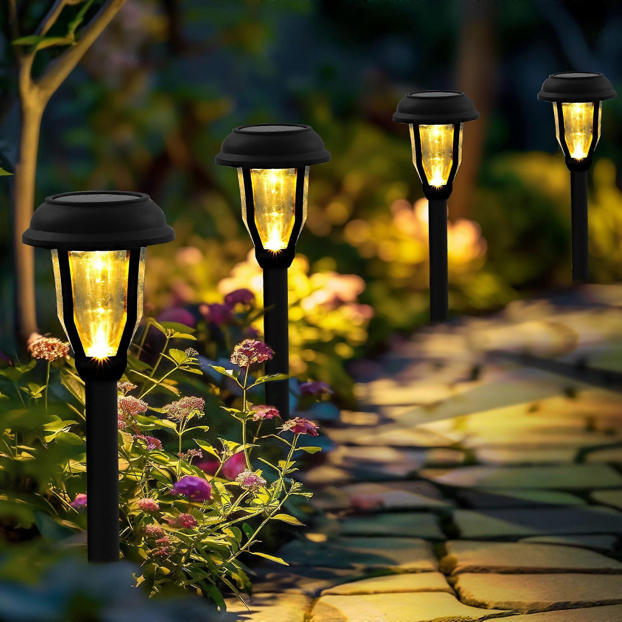 8 Pack Solar Pathway Lights,, for Garden, Yard, Pathway (Warm White)